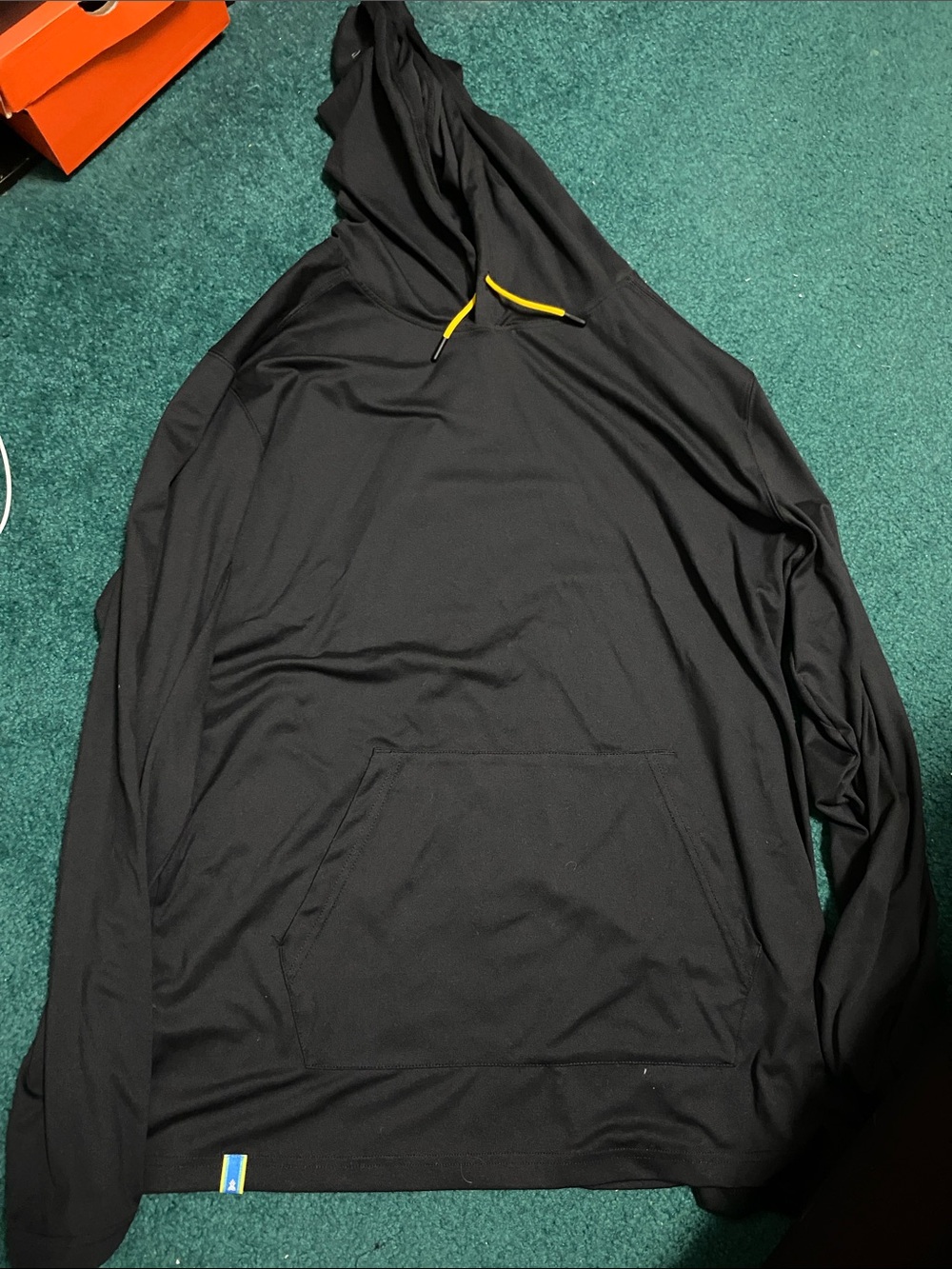 chubbies Black Hoodie with Yellow Drawcord